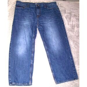 Old Navy Jeans Men's Size 41x28 (Tag 42X30) Blue Denim Loose Straight Legs